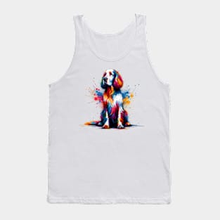 Abstract Artistic English Setter in Vivid Colors Tank Top